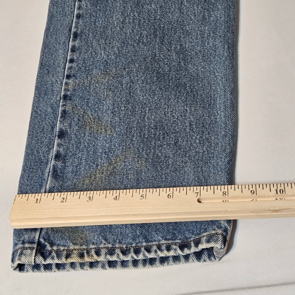 Vintage Levi 505 Regular Fit 90s Blue Denim Jeans Mens Size 34 x 32 1998 - Picture 7 of 14